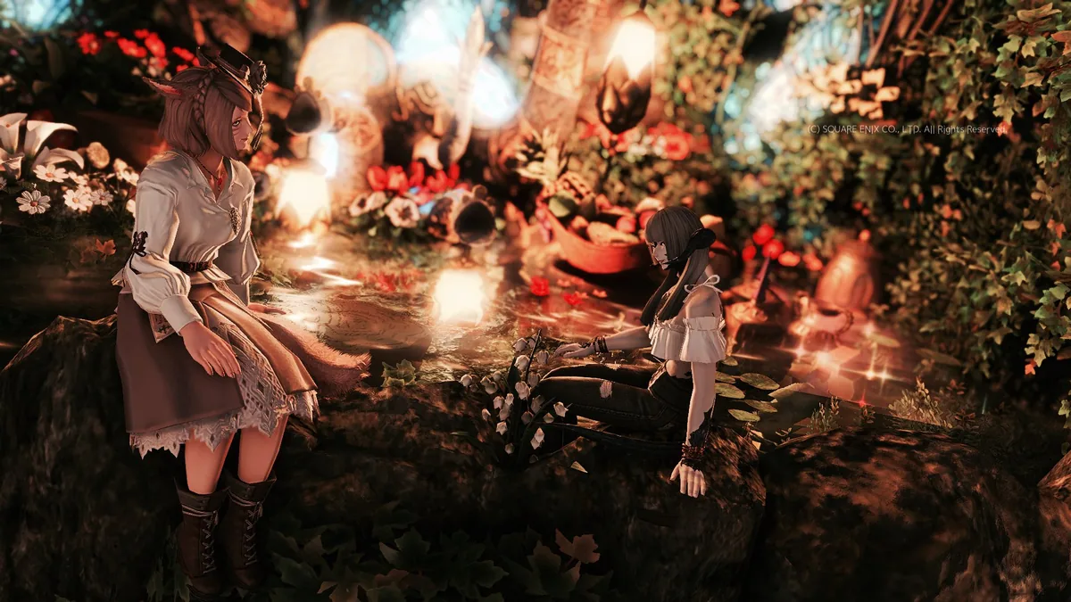 腰掛けるふたり