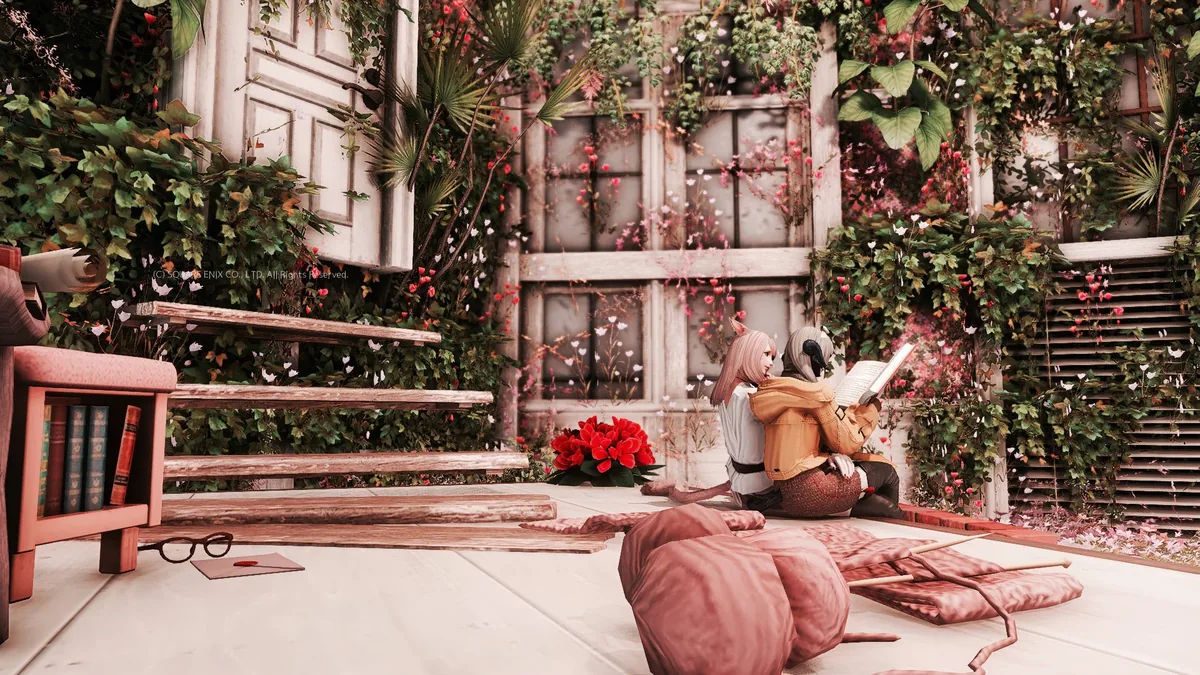 腰掛けるふたり