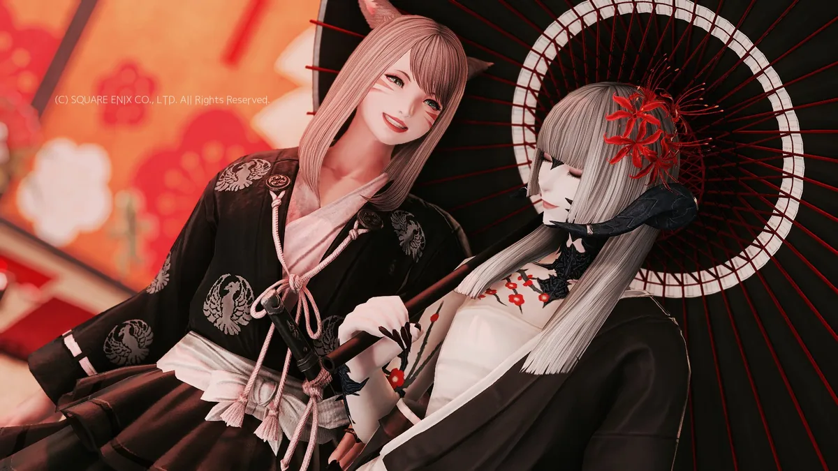 並び立つふたりのアップ