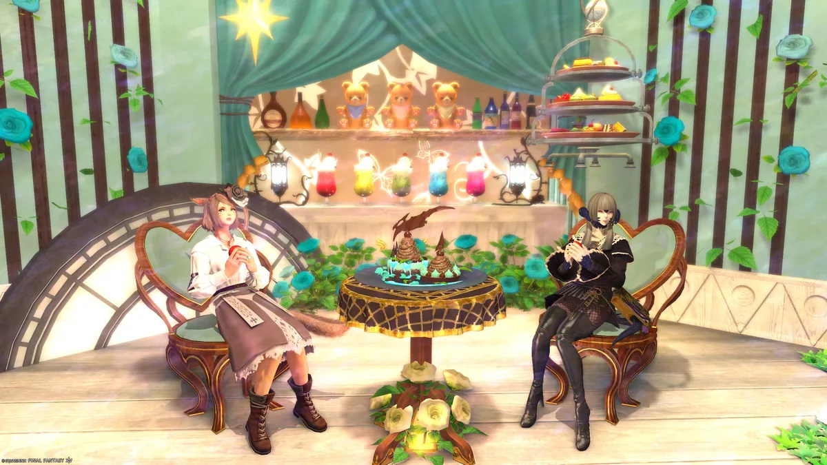 りんごをたべるふたり