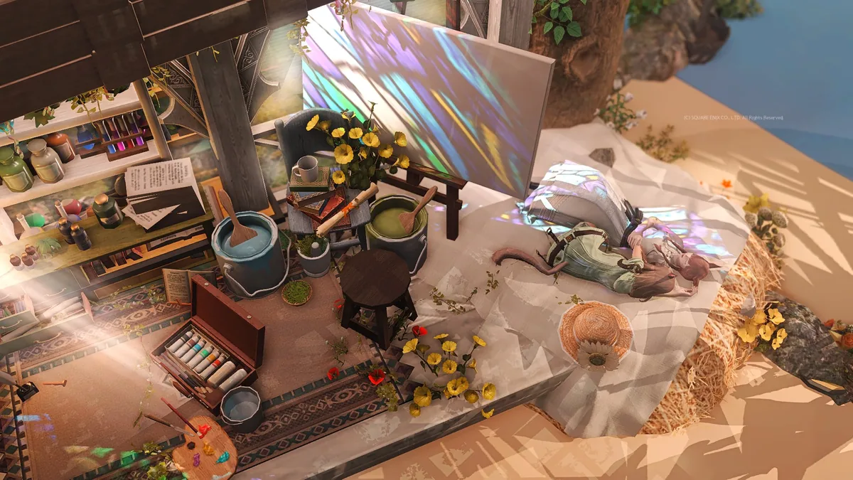 並んで横になるメスッテ俯瞰