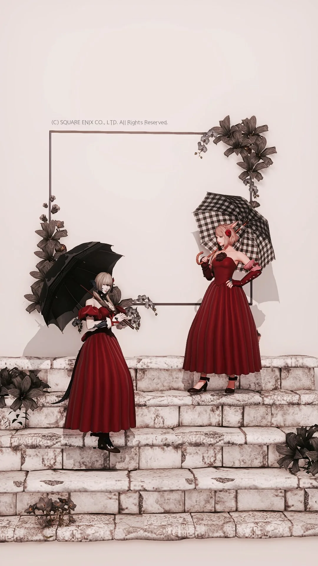 傘をさすふたり