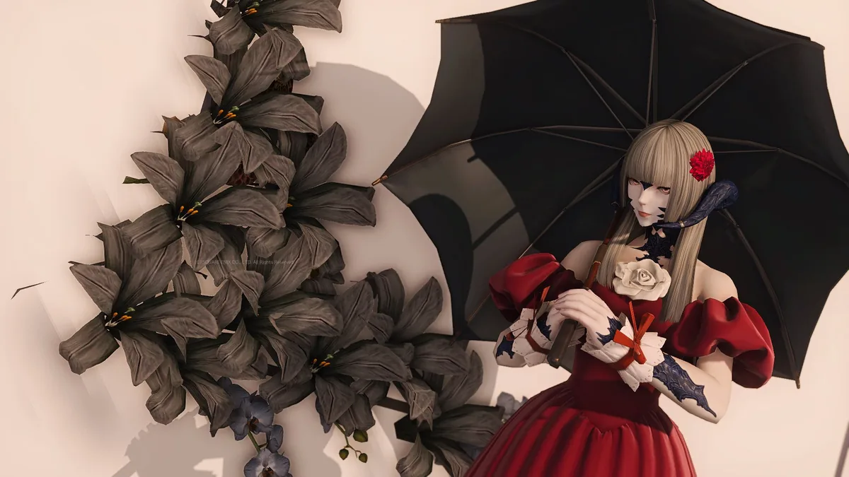 傘をさするしこのアップ