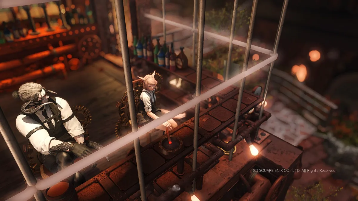 カウンターに座る二人