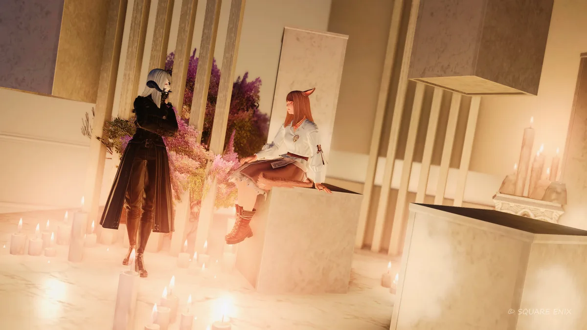 ロウソクの明かりに照らされるふたり